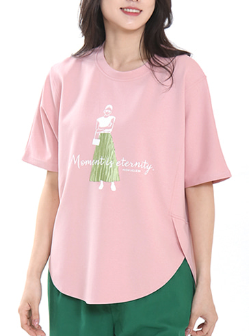 DH4158 루즈핏 입체 주름치마 티셔츠